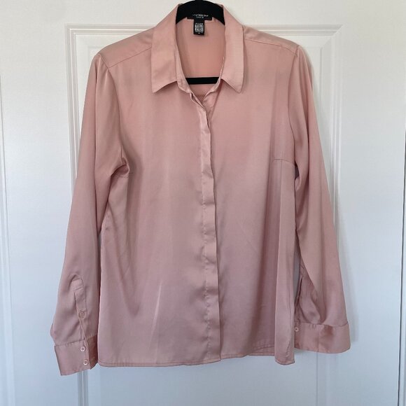 Express Long Sleeve Portofino Blouse – Dusty Rose – Medium - Picture 1 of 7